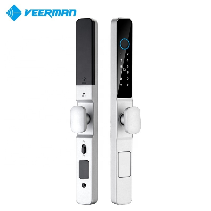 Ip65 Waterproof Outdoor Tuya Ttlock Fingerprint Digital Electronic Smart Lock Aluminum Frame Door Lock For Aluminium Gate