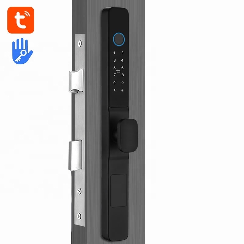 Ip65 Waterproof Outdoor Tuya Ttlock Fingerprint Digital Electronic Smart Lock Aluminum Frame Door Lock For Aluminium Gate