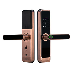 New Arrival Smart Door Lock Fingerprint Card Tuya Wifi TTlock APP  Camera Peephole Cat Eye Door Locks