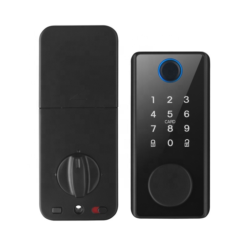 Manufacturer Tuya App TTlock APP Mobile Conttol Cerraduras Rim Door Lock  Fingerprint Smart Lock