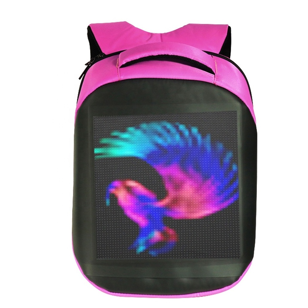 Customize Light Multi-function smart  back packs bag usb charging led screen backpack bag outdoor Walking travel