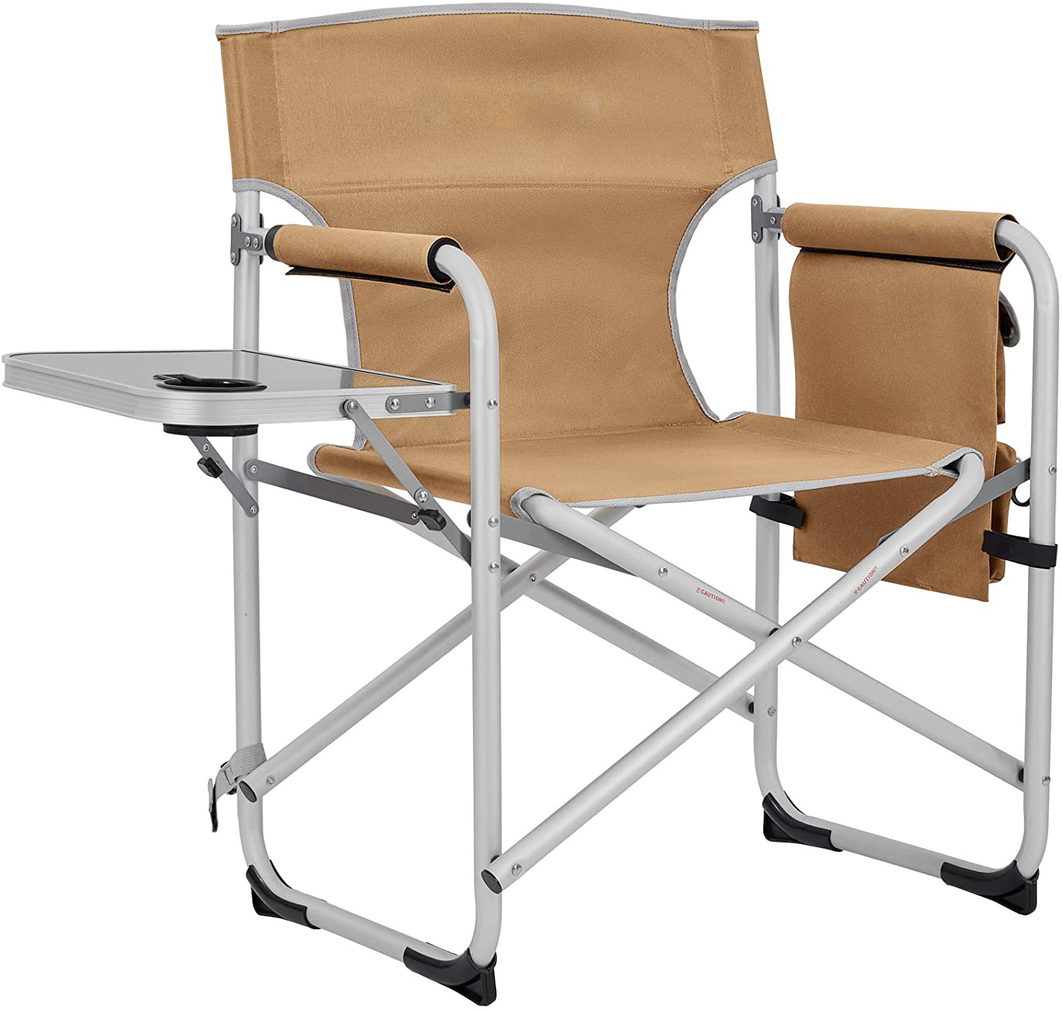 Portable Lightweight Aluminum Folding Camping Director Chair with Side Table Sun Lounger for Outdoor Beach