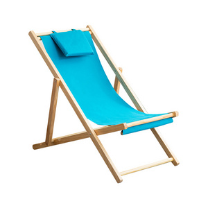 Wholesale Folding Wood Beach Chair Custom Portable Foldable Beach Chairs Deck Chairs With Custom Logo