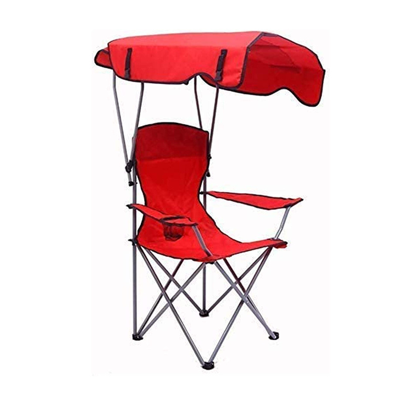 Portable Camping Chairs Folding Lightweight Sun Lounger Garden Lounger Beach Chair with Sun Shade