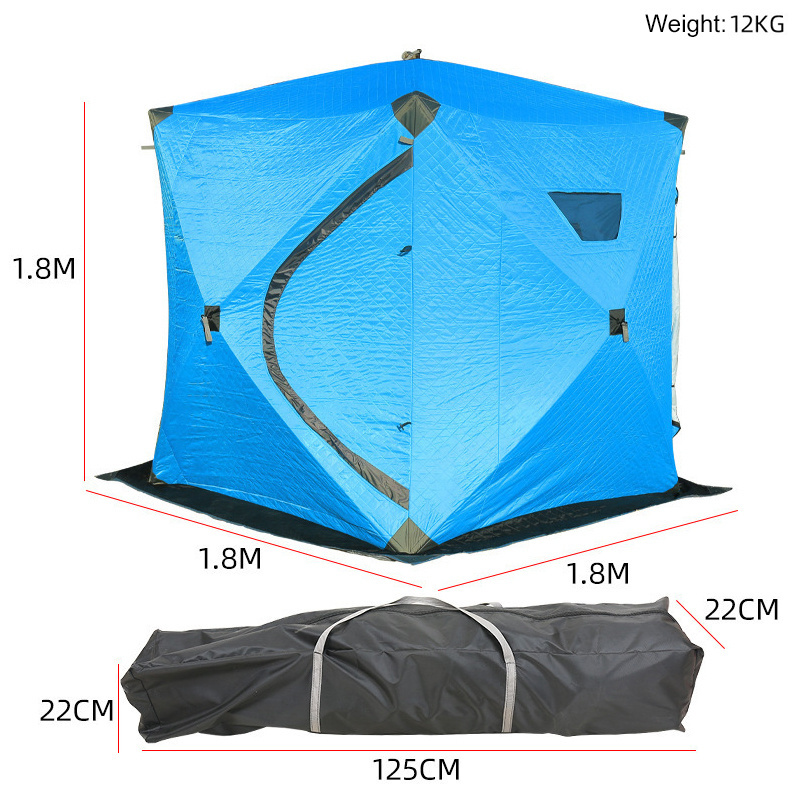 Outdoor Hexagon sauna hub tent portable Pop Up custom cube hiking insulated ice fishing tent 6 person winter camping hot tent