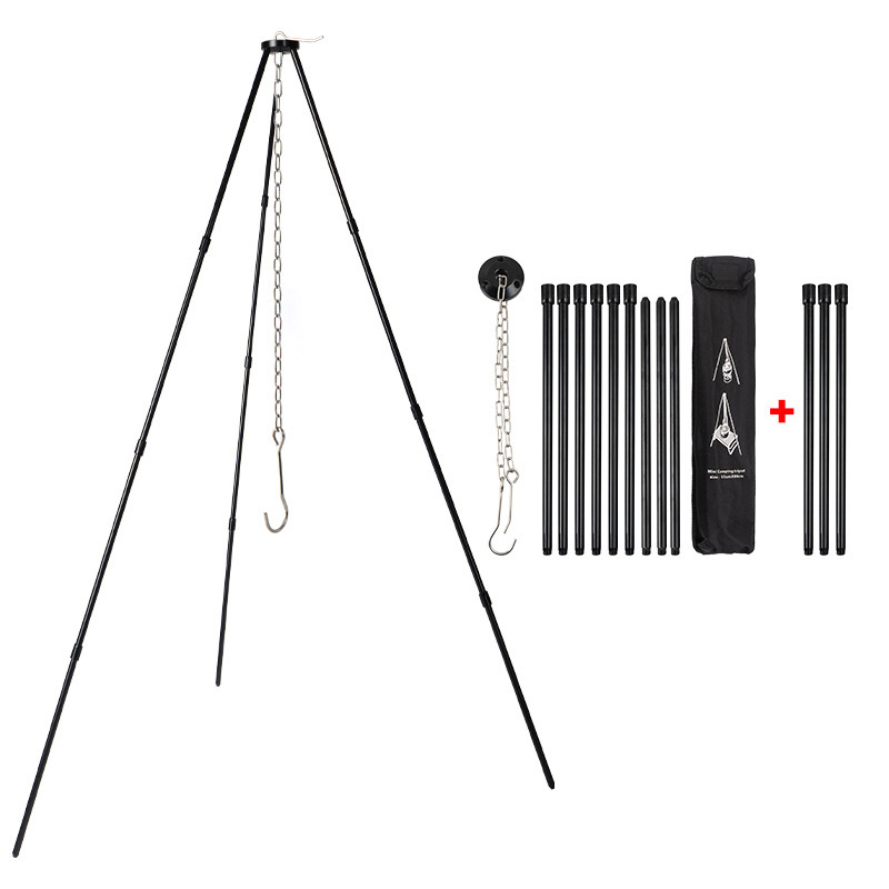 Tripod Open Fire Outdoor Field Picnic Camping Garden Heater Barbecue Hanging Bbq Grill