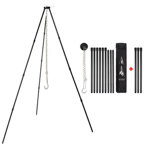 Tripod Open Fire Outdoor Field Picnic Camping Garden Heater Barbecue Hanging Bbq Grill