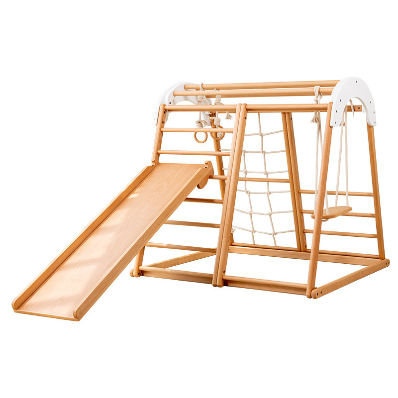 Wholesale Solid Wood Swing Indoor Wooden Slide for Kids