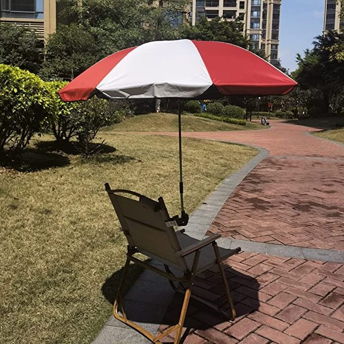 Chair Umbrella 46 inches UPF 50+ Clip on Parasol for Patio Beach Umbrellas