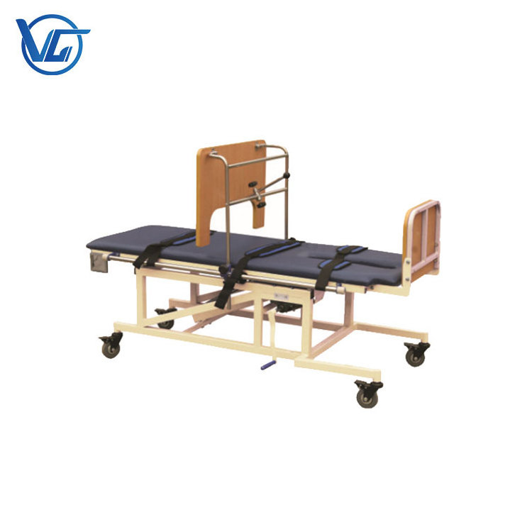 Electric tilt table physiotherapy standing bed with varus correction plate