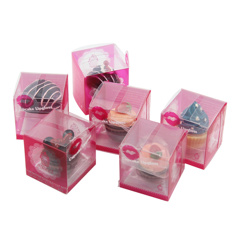 Cupcake lipgloss 6 designs mini lip gloss container