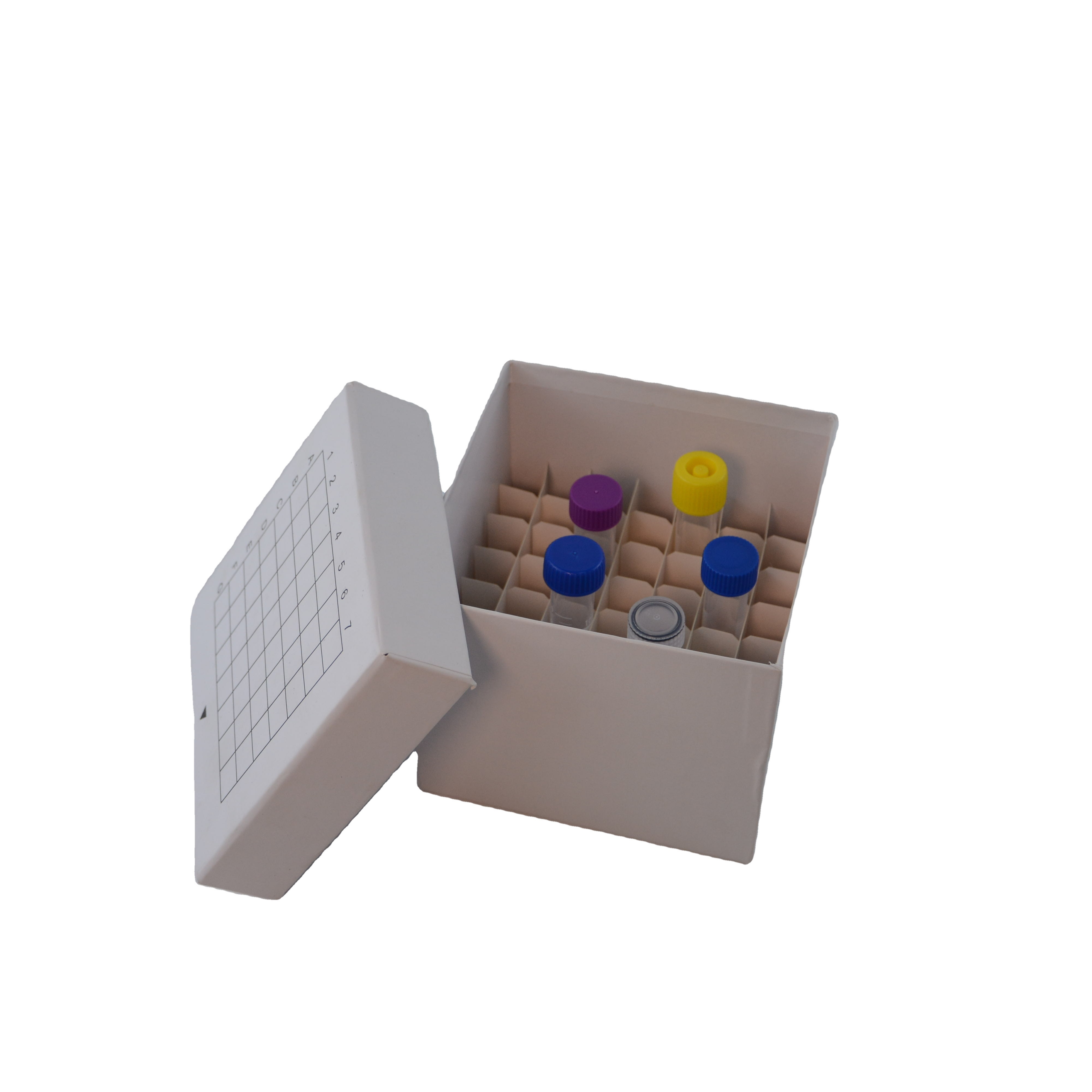 White color Cardboard Cryo Box paper Microcentrifuge Tube Cryogenic Storage Box 1.8ml Cryo Tube 81 Well Freeze Boxes Cardboard