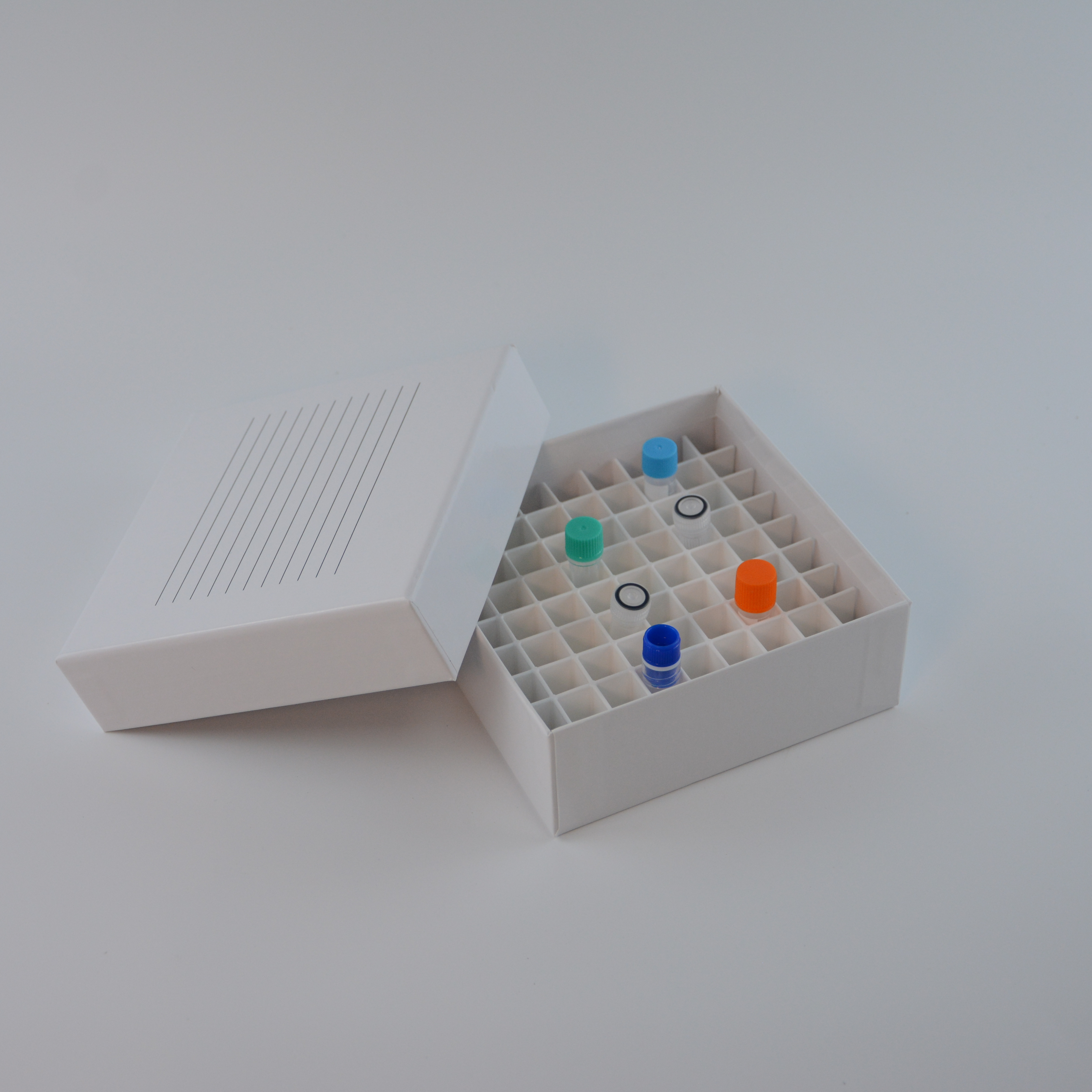 White color Cardboard Cryo Box paper Microcentrifuge Tube Cryogenic Storage Box 1.8ml Cryo Tube 81 Well Freeze Boxes Cardboard