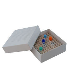 White color Cardboard Cryo Box paper Microcentrifuge Tube Cryogenic Storage Box 1.8ml Cryo Tube 81 Well Freeze Boxes Cardboard