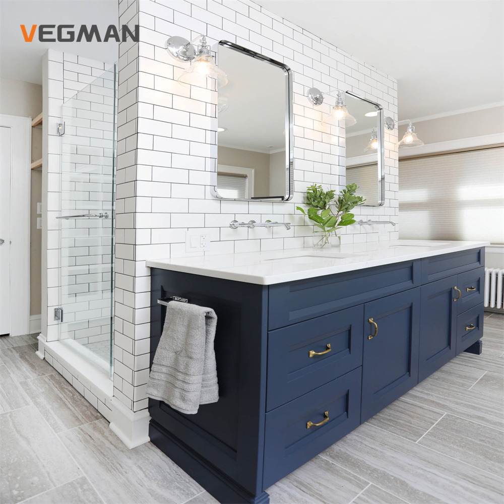 Solid Wood Blue Bathroom Vanities Mirror Bathroom Cabinets From Manufacturer