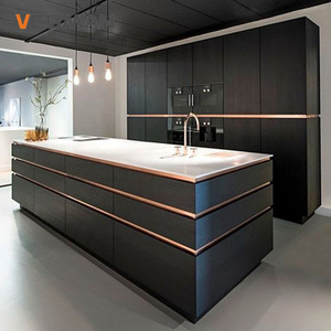 Wholesale Luxury Modular Cabinets Kitchen Design Wooden House Furniture Melamine Board Modern Wall Kitchen Cabinet