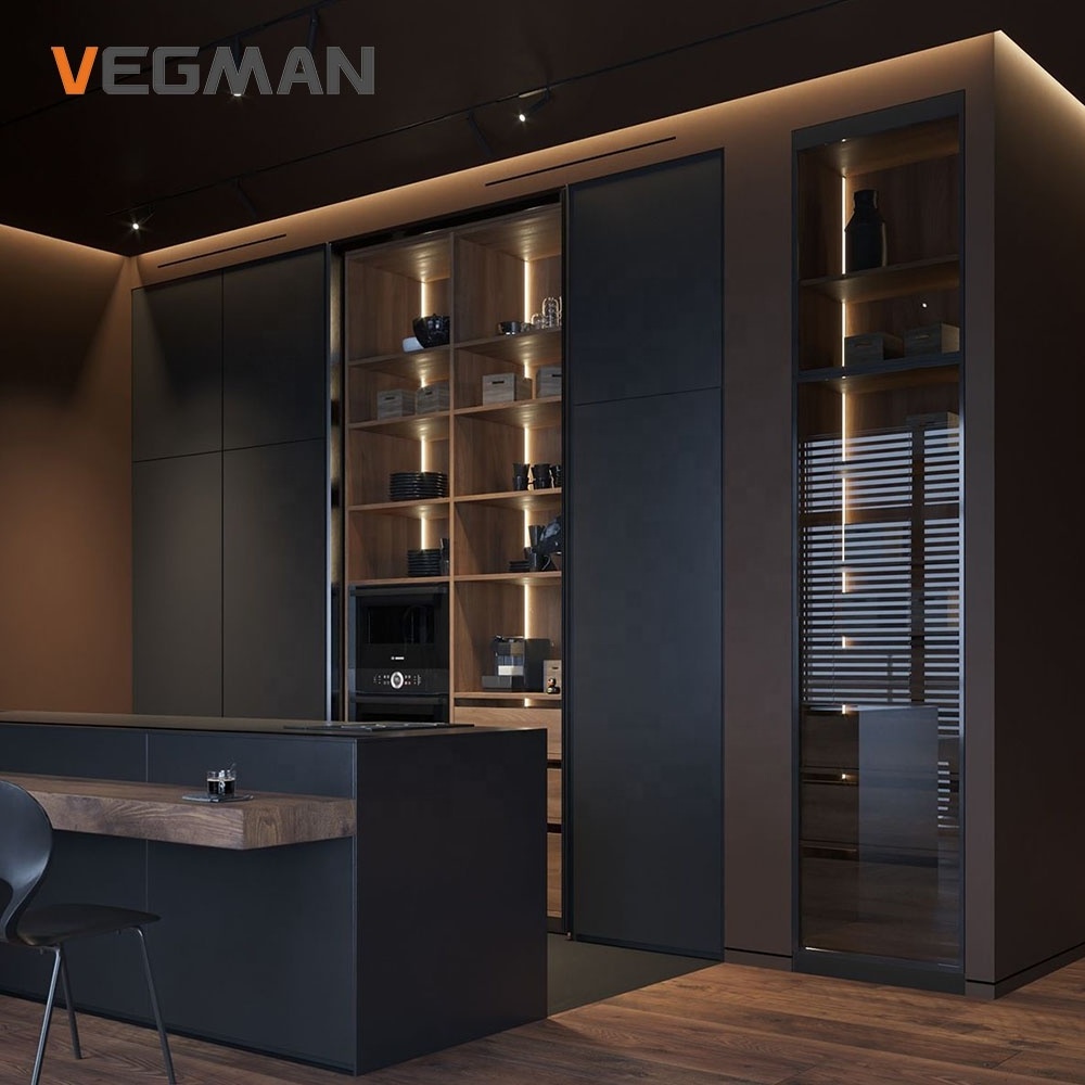 Wholesale Luxury Modular Cabinets Kitchen Design Wooden House Furniture Melamine Board Modern Wall Kitchen Cabinet