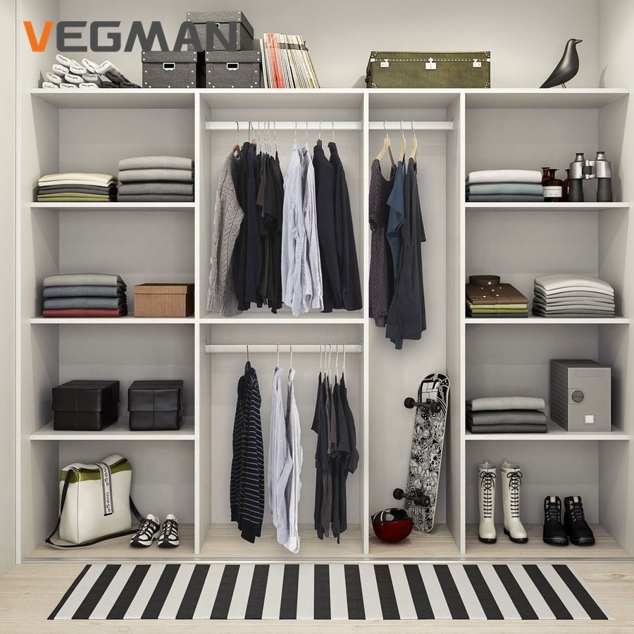 Modular Custom Wooden Design Modern Bedroom Closet Wardrobe Walk In Closet