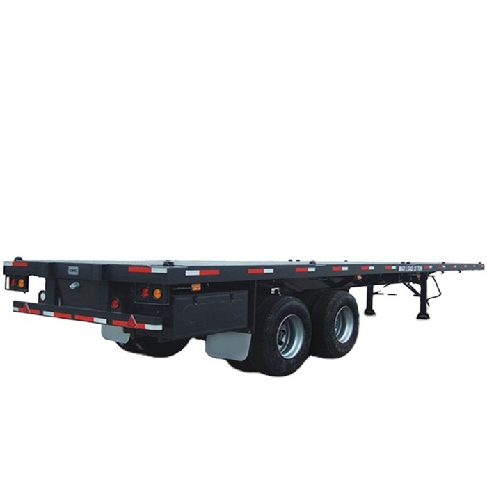 3 Axle 50ton Capacity Flatbed Semi Trailer with Twist Lock