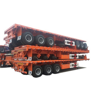 3 Axle 50ton Capacity Flatbed Semi Trailer with Twist Lock