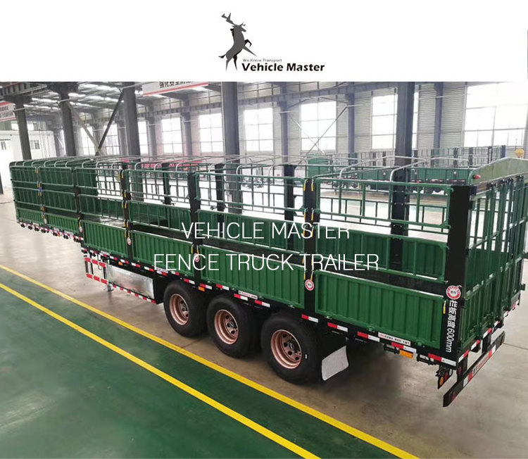 3 axles 60tons sugar cane transport trailer for Vietnam