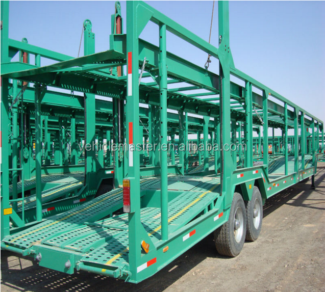 3 axle 8 unit car trailers galvanised carrier trailer with electric winch