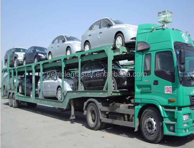 3 axle 8 unit car trailers galvanised carrier trailer with electric winch