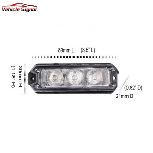 Ambulance LED Surface Mount flashing light for car warning LED grilled strobe light