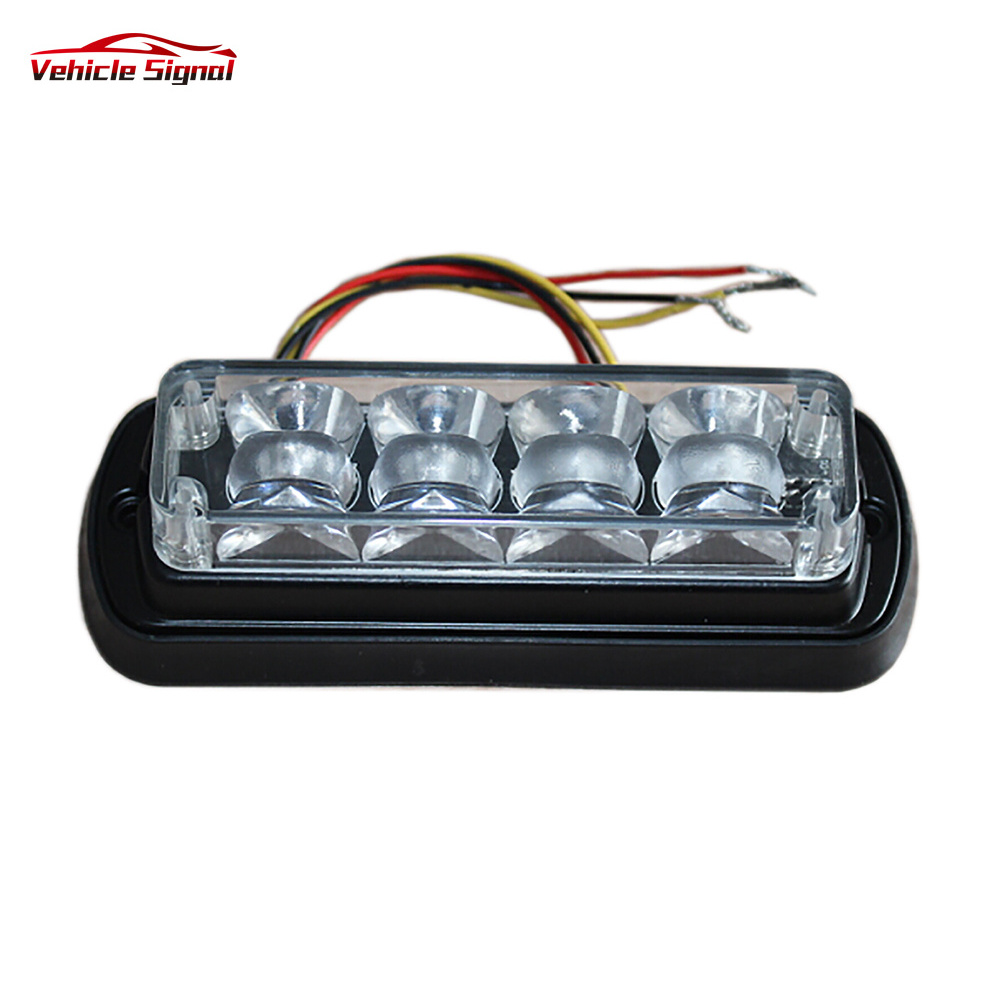 12W Emergency Warning Dash Deck Led Light High quality Amber led Strobe Grille lights for Emergency Vehicles