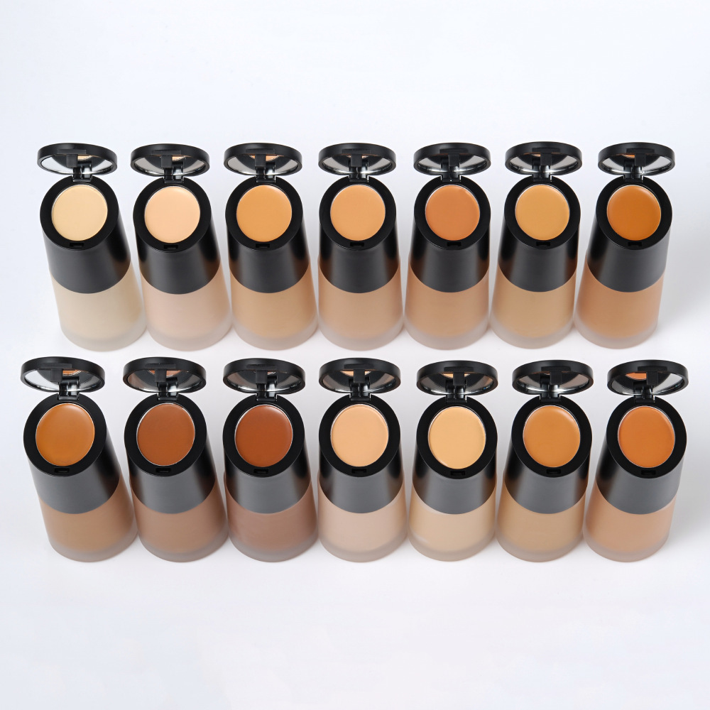 Waterproof Long Lasting Multi-purpose Liquid Foundation Dark Skin Creamy Concealer Brown Foundation