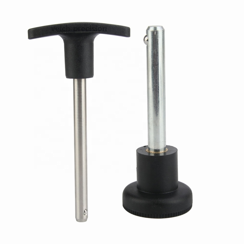 Carbon Steel Galvanized Push Button Handle Quick Release Axle Lock Pin For Active Wheelchair