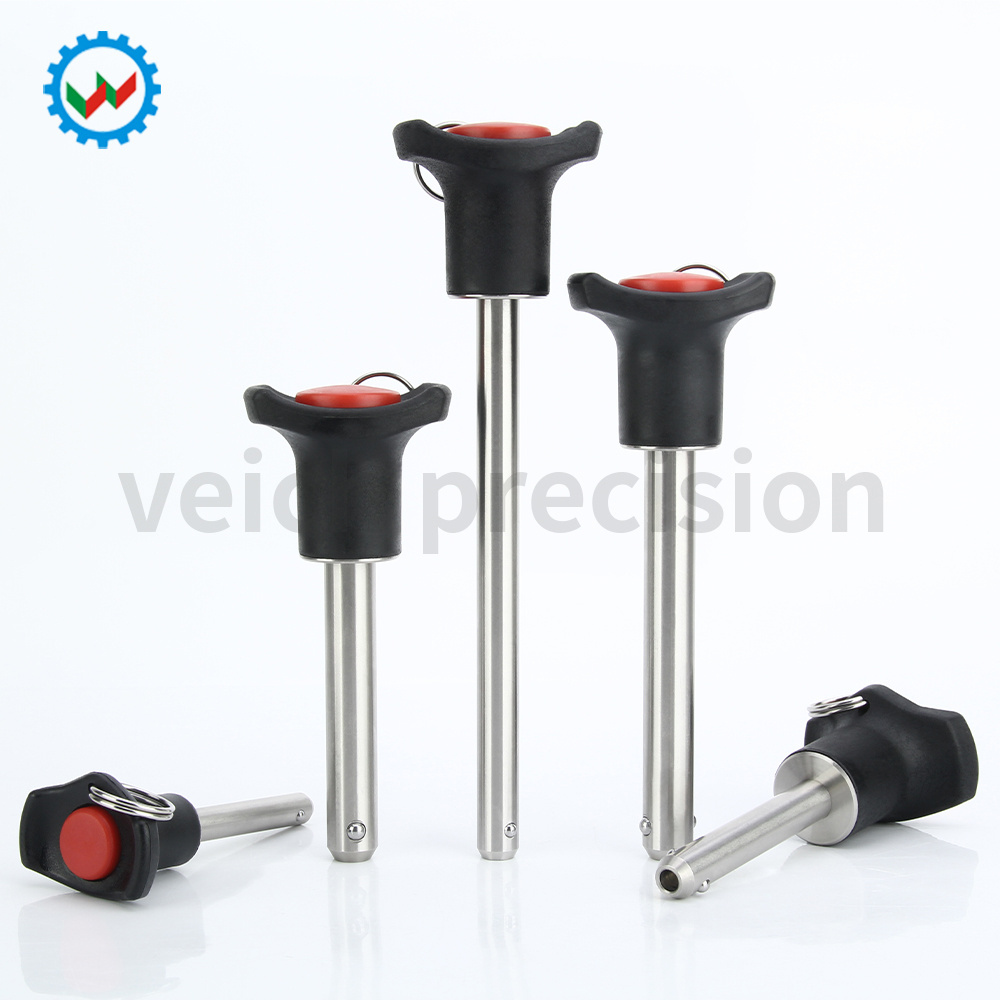 Stock Type  VCN121 Push Button Safety Pin Plastic Knob SUS304 Positive Locking Quick Release Pin