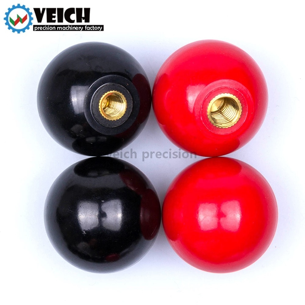 M4~ M16 Industrial Black Red Adjustable Grip Handle Ball Knobs Of Furniture Or Machine Tool Replacement