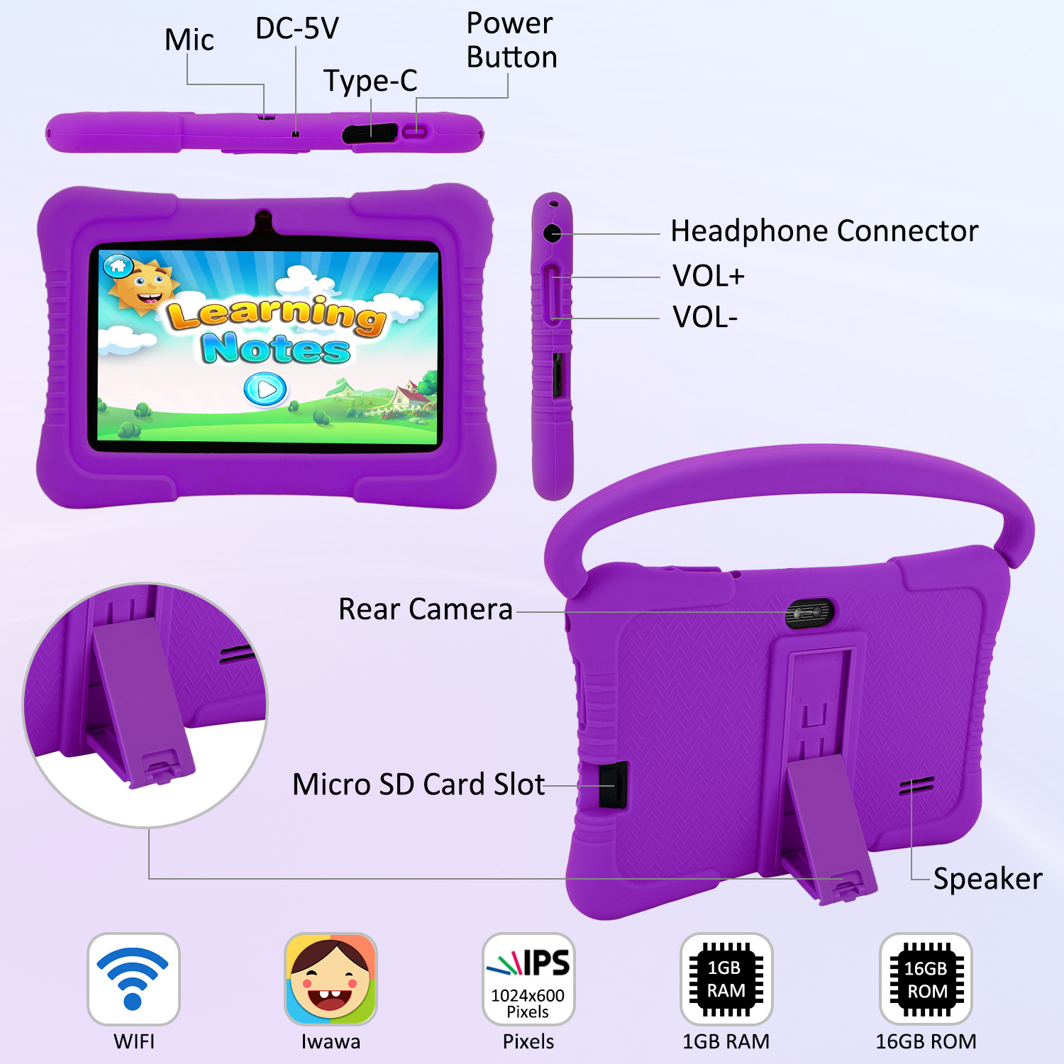 OEM Child Learning Tablets Children Tab Android Baby Toy Tablet Pc Education Kids