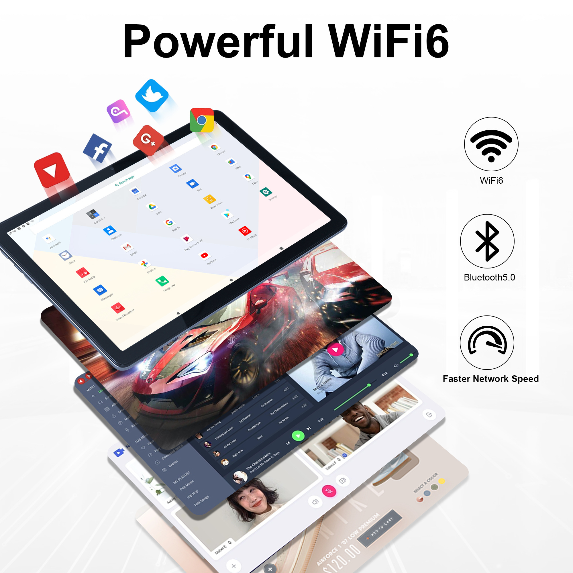 Veidoo Android 13 Tablet 10 inch IPS Display 8GB 4GB Expand RAM 128GB ROM Octa Core WIFI 6 Tablet Pc with 2.5D Glass Screen