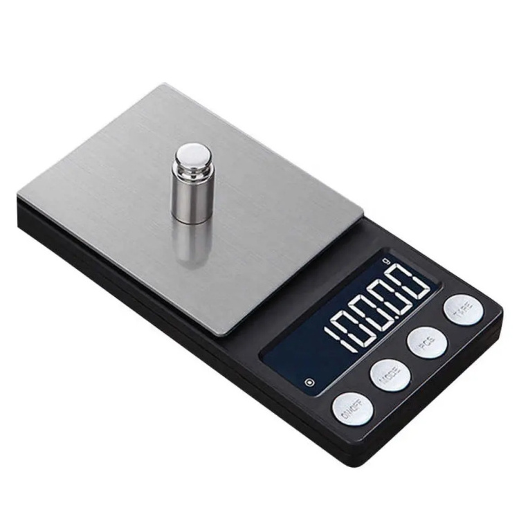 Veidt Weighing High Precision Weight Machine Balance Scale Balance Pocket Scale Gold ABS 2*1.5V AAA Battery Big LCD Display 0.01