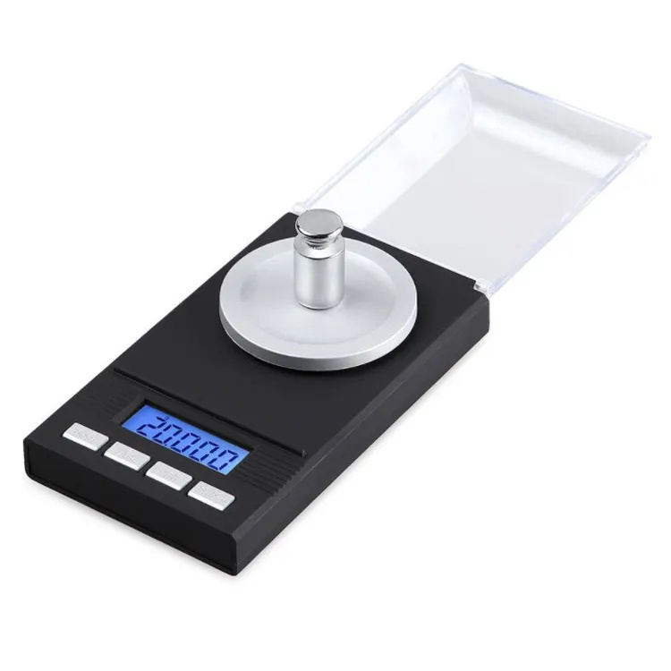 Veidt Weighing High Precision Weight Machine Balance Scale Balance Pocket Scale Gold ABS 2*1.5V AAA Battery Big LCD Display 0.01