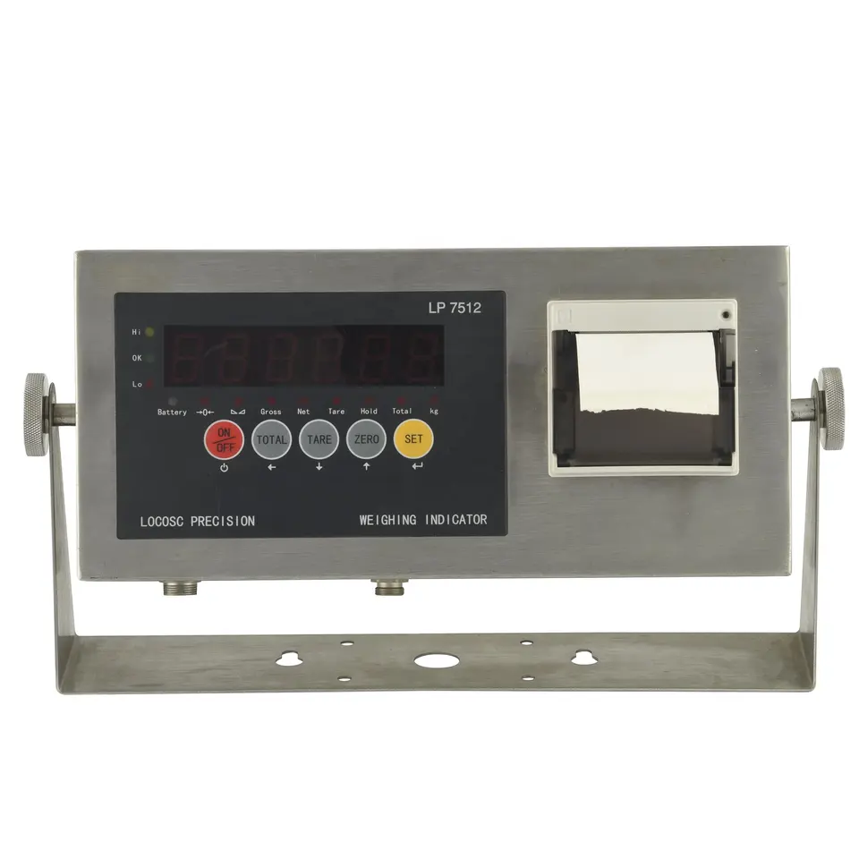 Veidt Weighing LP7512 300Kg/400kg Electronic Platform Scale Bench Indicator Stainless Steel Floor Scale Indicator with Printer