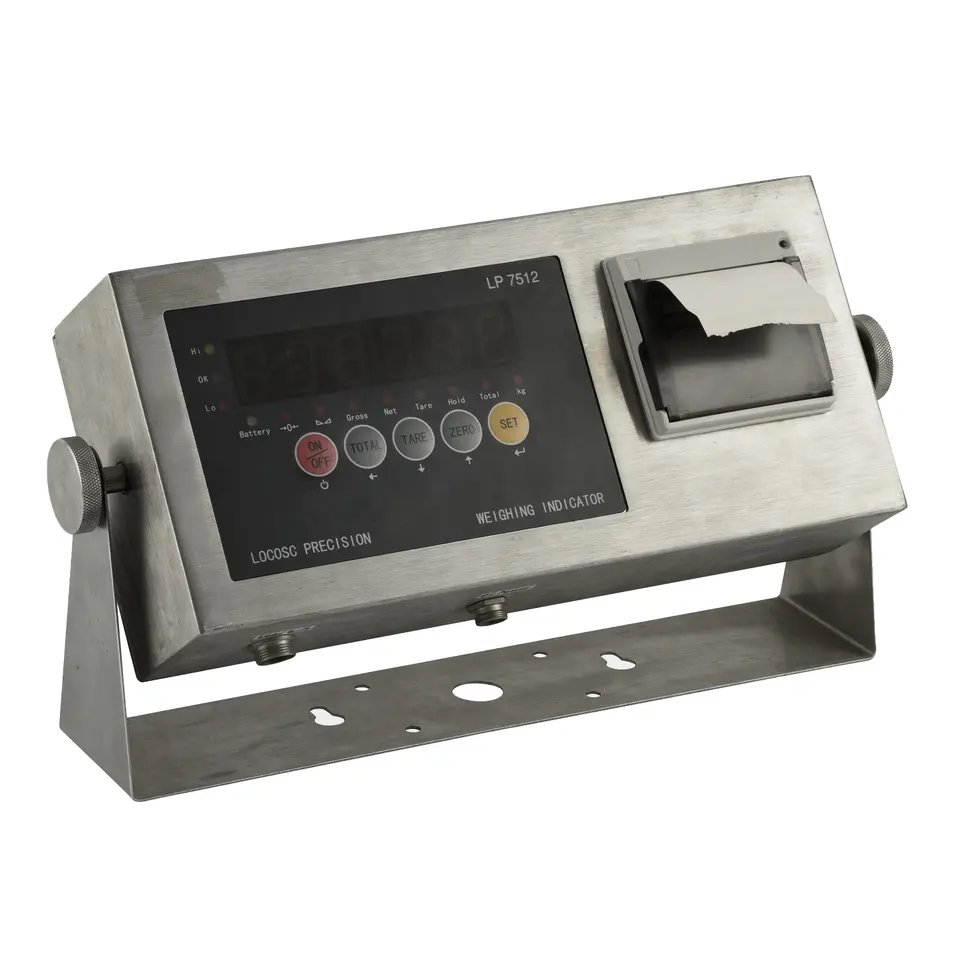 Veidt Weighing LP7512 300Kg/400kg Electronic Platform Scale Bench Indicator Stainless Steel Floor Scale Indicator with Printer