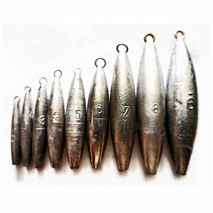 K.K WLS-1 to WLS-9 Wire Long Shape Lead Sinker For Fishing Lead Weight