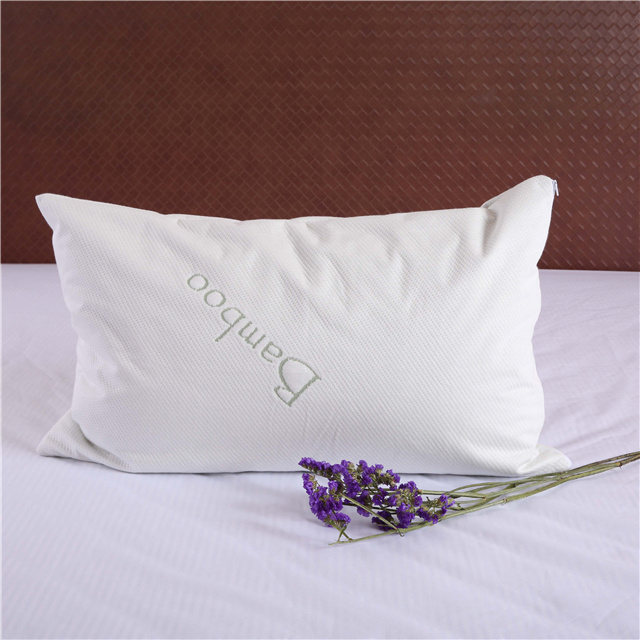 Wholesale Decorative Pillow Covers White Bamboo Jacquard Zippered 100% Waterproof Pillow Case