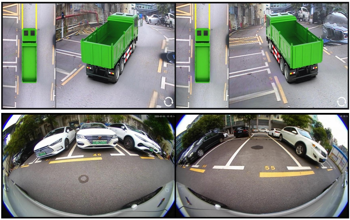 3D Bird view 360 camera system 360 degree around car camera car around view camera with AI