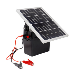 Solar powered electric fence energizer