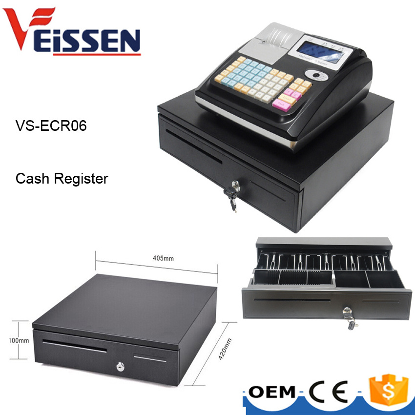 Veissen electronic cash register 57mm 1-station Thermal Printer Electronic Cash Register with cash drawer