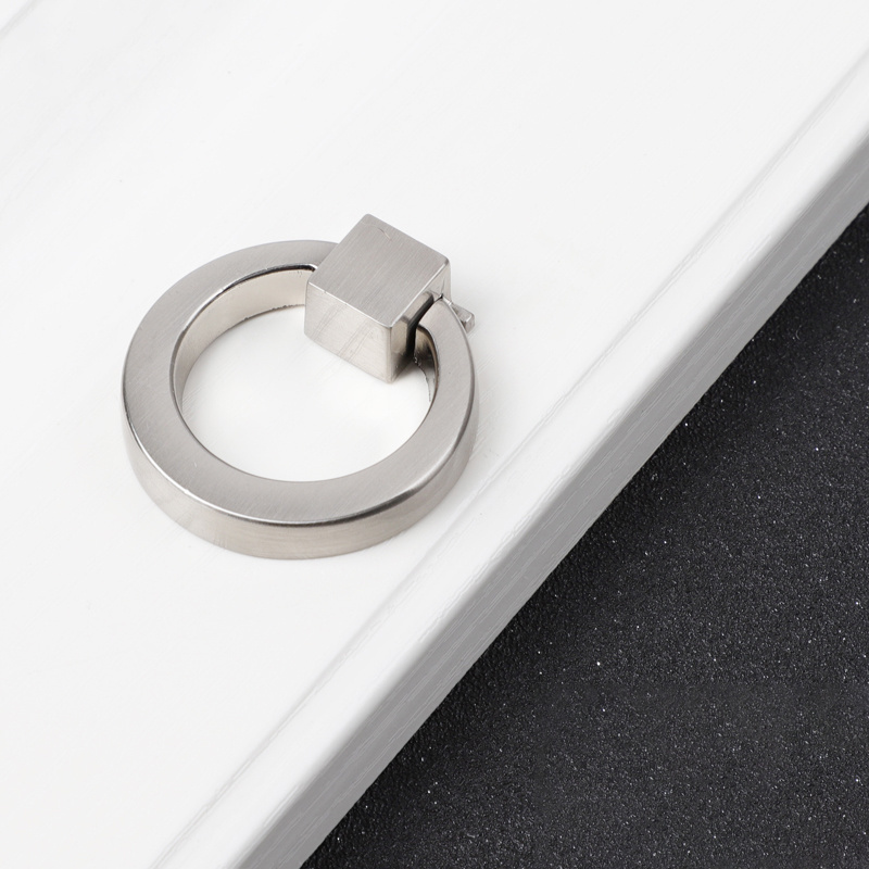 Modern simple sling ring single hole handle Pendant silver drawer pull ring small round handle VT-5131