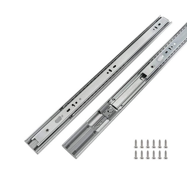 WELLTOP 15.039 Cheap Drawer Slides 22 Inch Telescopic Ball Bearing Full Extension Soft Close Drawer Slide 3 Fold Drawer Slide