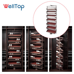 VT-10.113 Modern Wardrobe Storage Rack Closet Pull Out 360 Degree Storage Rotary Shoe Rack Cabinet Rotating Shoe Racks for Home