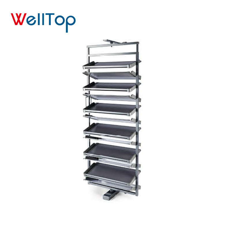 VT-10.157 WELLTOP Hot Sale Wardrobe Accessories Adjustable Shoe Rack 360 Degree Wardrobe Cabinet Rotating Shoe Rack Shoe Racks