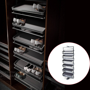 VT-10.157 WELLTOP Hot Sale Wardrobe Accessories Adjustable Shoe Rack 360 Degree Wardrobe Cabinet Rotating Shoe Rack Shoe Racks