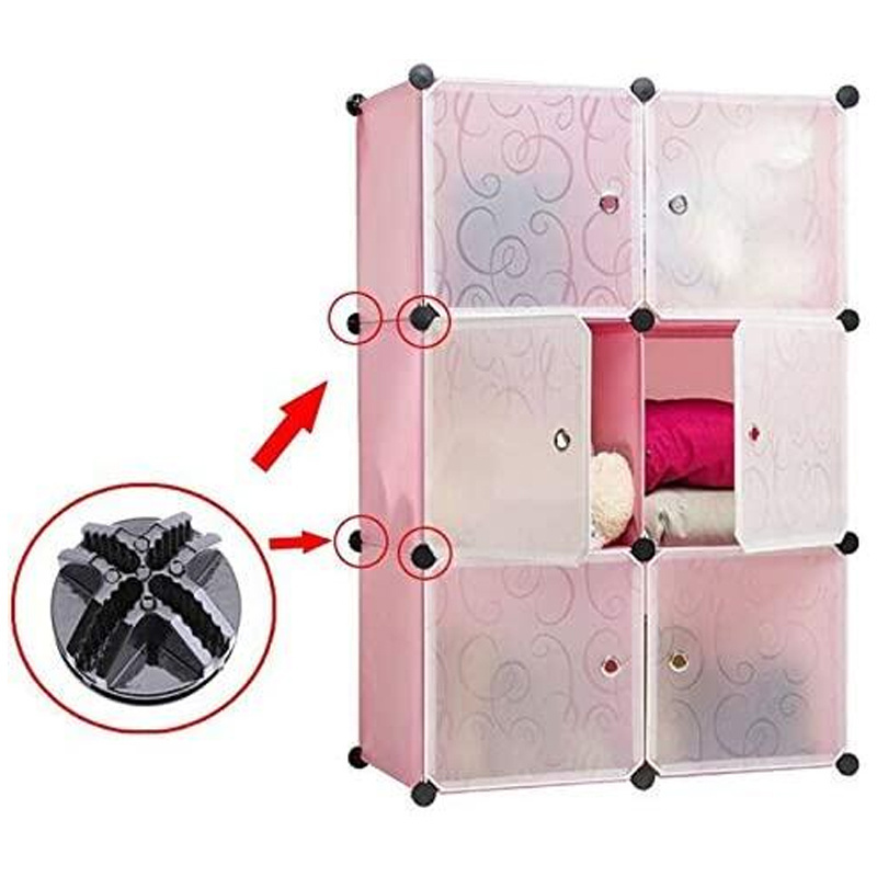 14.104 Furniture Accessories Black Modular Closet Wire Grid Cube Storage Organizer Shelving Unit Buckle Clips Plastic Connector